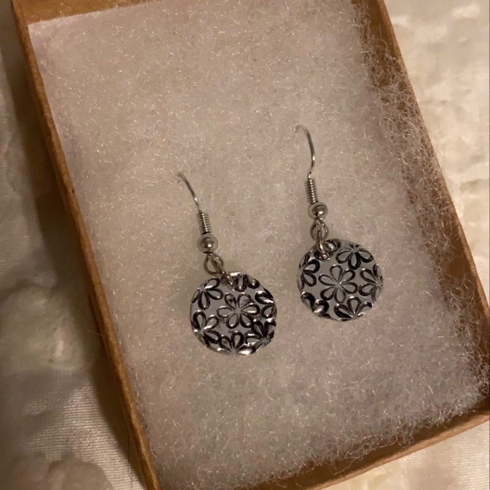 Textured Flower Earrings